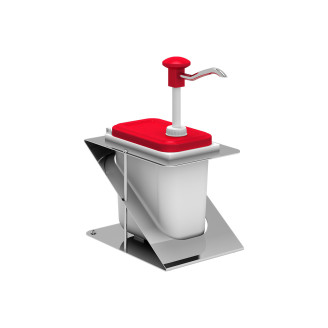 Kalando kunststof dispenser met rode drukknopbediening 1,9 liter