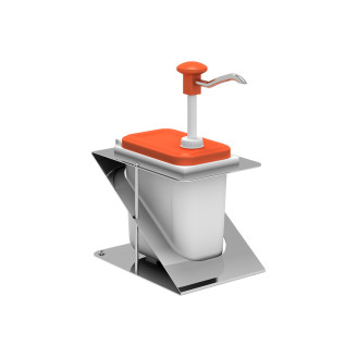 Kalando kunststof dispenser met oranje drukknopbediening 1,9 liter