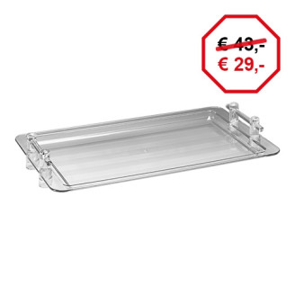 EMGA Serveerplateau stapelbaar transparant polycarbonaat - 53x32,5 cm