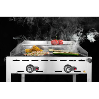 Hendi Green Fire met 2 branders, Profi Line, 2x GN 1/1 roosters, 11,6kW, 740x612x(H)825mm