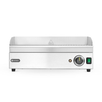 Hendi Bakplaat half geribbeld, Kitchen Line, 230V/2400W, 527x404x(H)233mm