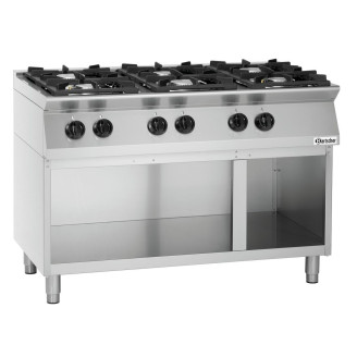 Bartscher 6-pits gaskooktafel MFGO 7060 met open onderbouw - 1582101