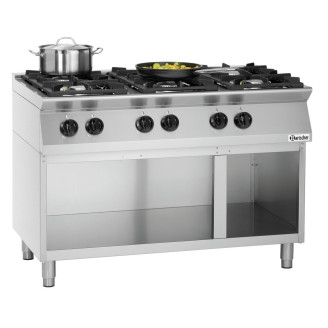 Bartscher 6-pits gaskooktafel MFGO 7060 met open onderbouw - 1582101