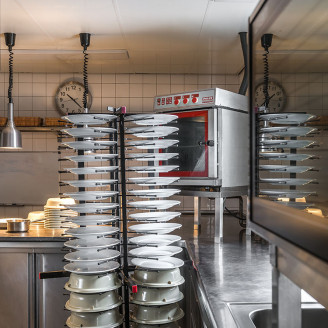 Jackstack verrijdbaar bordenrek geschikt voor 88 borden