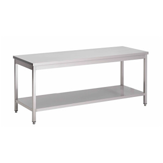 Gastro-inox RVS werktafel met onderblad 1700(l)x700(d)x880(h)mm