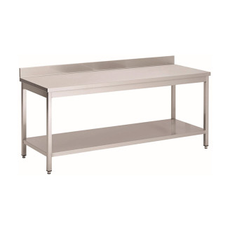 Gastro-inox RVS werktafel met onderblad 700(l)x700(d)x880(h)mm