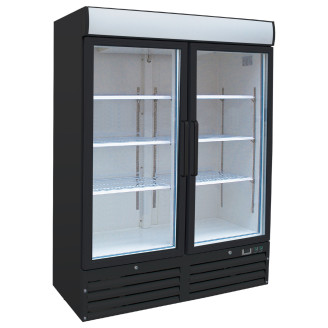 Gastro-Inox zwart stalen display koeling - 1200L - 204.222