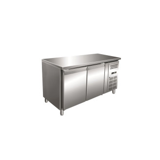 Gastro-Inox RVS GN vrieswerkbank met 2 deuren, geforceerd gekoeld
