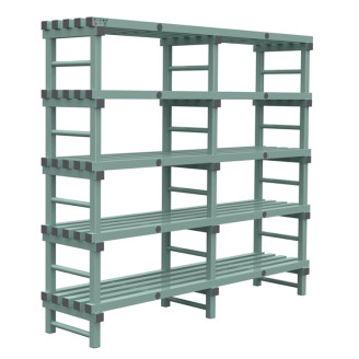 Rea eurostelling 5 schappen 2000(l)x500(d)x1850(h)mm