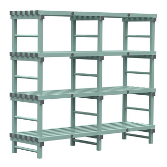 Rea eurostelling 4 schappen 2000(l)x600(d)x1750(h)mm