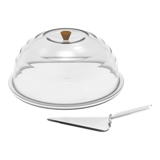 EMGA Taart standaard met kap en taartschep &Oslash; 340 mm