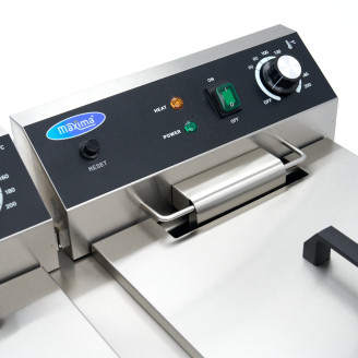 Maxima Frituurpan - 2 x 16 L - 2 Manden - met Tapkraan en Opbergruimte - 230V