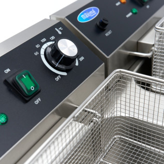 Maxima Frituurpan - 2 x 16 L - 2 Manden - met Tapkraan en Opbergruimte - 230V