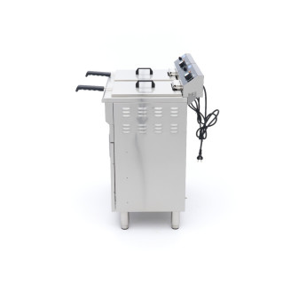 Maxima Frituurpan - 2 x 16 L - 2 Manden - met Tapkraan en Opbergruimte - 230V