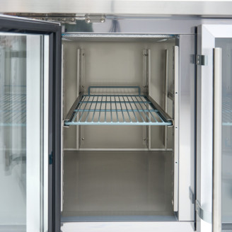 Maxima Koelwerkbank - 223 cm - 4 Glazen Deuren
