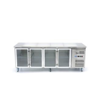 Maxima Koelwerkbank - 223 cm - 4 Glazen Deuren