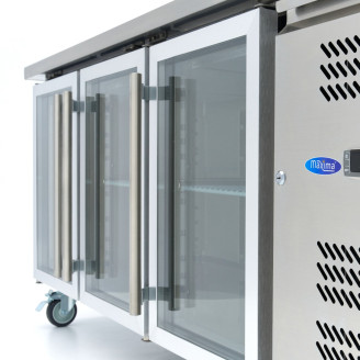 Maxima Koelwerkbank - 180 cm - 3 Glazen Deuren