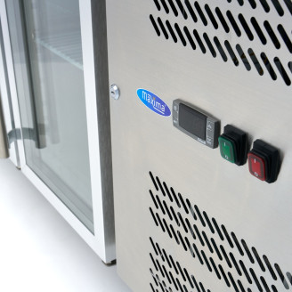 Maxima Koelwerkbank - 180 cm - 3 Glazen Deuren