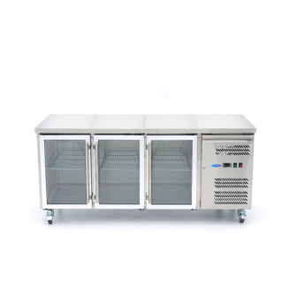 Maxima Koelwerkbank - 180 cm - 3 Glazen Deuren
