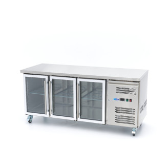 Maxima Koelwerkbank - 180 cm - 3 Glazen Deuren