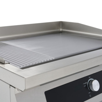 Maxima Inductie Grillplaat 700 - Glad en Gegroefd - 5000W - Dubbel