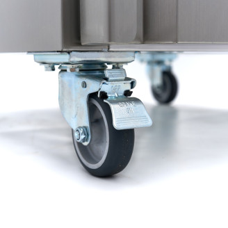 Maxima Vrieskast - 400 L - 3 Verstelbare Roosters - Roestvrijstaal - op Wielen