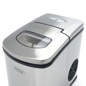 Maxima IJsblokjesmachine - 10-12 Kg/Dag- Holle IJsblokjes - Luchtgekoeld - Zilver