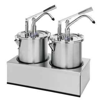 Kalando rvs heveldispenser en houder - 2x 4,5L