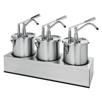 Kalando rvs heveldispenser en houder - 3x 4,5L