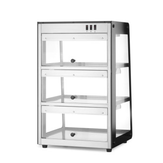 Hendi opzet warmhoudvitrine Zwart - 472x447x(H)775mm