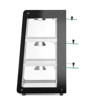 Hendi opzet warmhoudvitrine Zwart - 472x447x(H)775mm
