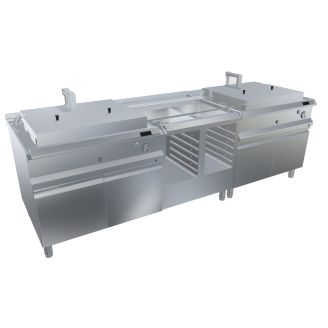 2x MKN friteuse K&Ouml;LN met FrySafe, 42 kW, uitschepsysteem midden