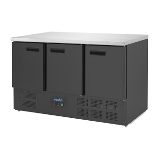 Polar G-Series 3-deurs koelwerkbank zwart - 400 liter - PG023