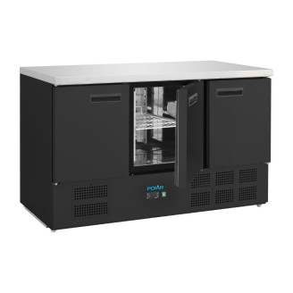 Polar G-Series 3-deurs koelwerkbank zwart - 400 liter - PG023