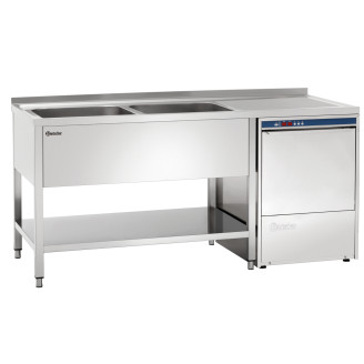 Bartscher Spoeltafel 700,B1600 2 bakken links