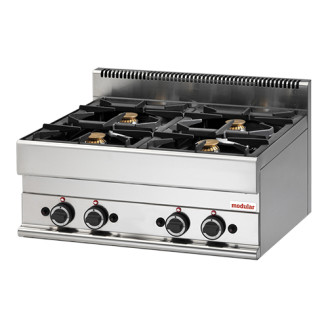 Modular 650 Gas 4-pits kooktafel - topunit