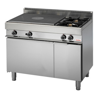 Modular Gas doorkooktafel - gas oven, 2-pits