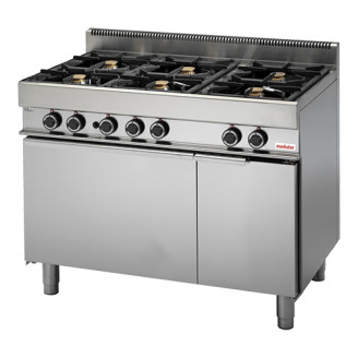 Modular Gas 6-pits fornuis - elektrische oven