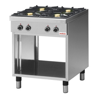 Modular Propaangas 4-pits kooktafel - open onderstel