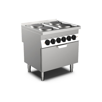 Mareno m0-700 line kooktoestel 4 ronde kookplaten en elektrische oven