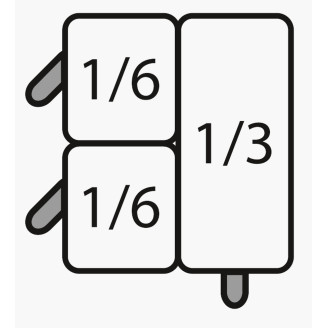 Saro 3x pastamandjes 1/6 GN + 1/3 GN