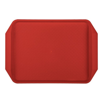 Caterchef Kunststof dienblad met grepen - rood - 43x30 cm
