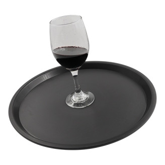 CaterChef Dienblad zwart anti-slip thermoplastiek - &Oslash; 30 cm