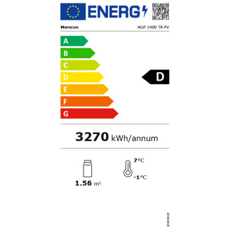 Marecos Excel RVS GN 2/1 Glasdeur Koeling 1400L