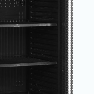 NordCap koelkast met glazen deur KU 385 G II BLACK