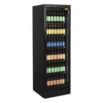 NordCap koelkast met glazen deur KU 385 G II BLACK