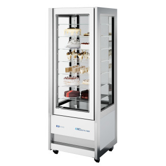 NordCap panorama-koel-/ vriesvitrine 750 RV TB/TN WIT