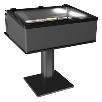 NordCap aanrecht ijsvitrine MINI CREAM 4V LED GRIJS