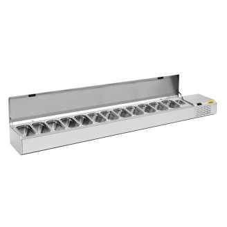 NordCap pizzakoelwerktafel opzetstuk koelvitrine A 2725-1/1