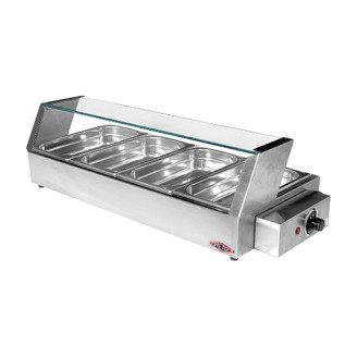 Stilfer Elektrische bain-marie warmhoudvitrine - topunit, 4x 1/3 GN